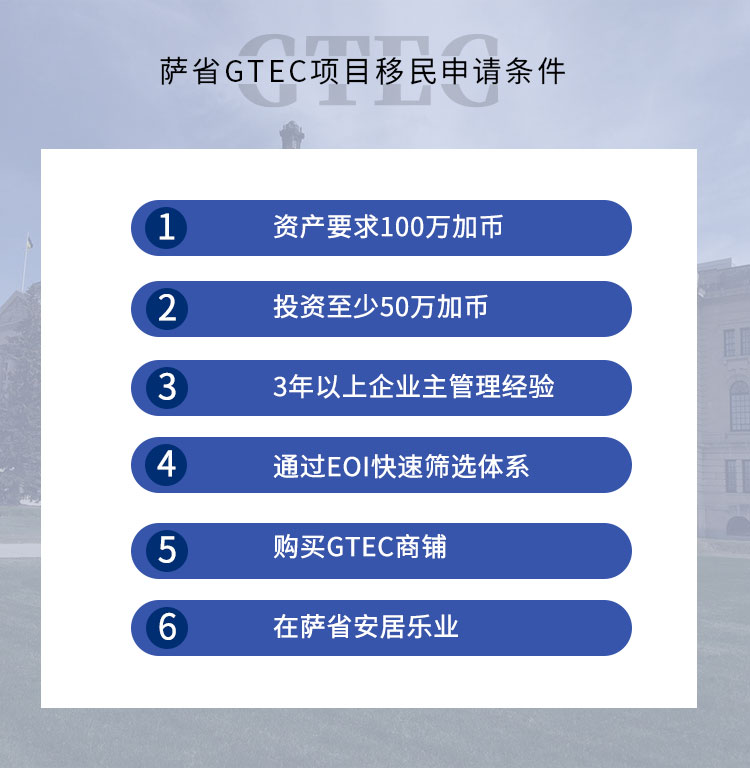萨省GTEC项目移民申请条件